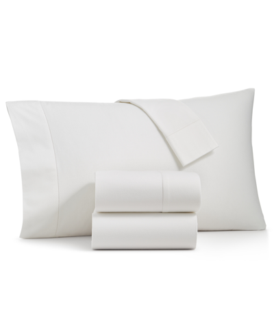Charter Club Sleep Luxe Solid Cotton Flannel 4-pc. Sheet Set, Full, Created For Macy's In White