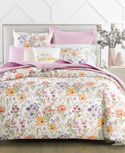 Charter Club Damask Designs Wildflowers 3-pc. Comforter Set, King, Created For Macy's In Sunglow Combo