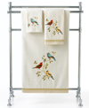 AVANTI GILDED BIRDS EMBROIDERED COTTON FINGERTIP TOWEL, 11" X 18"