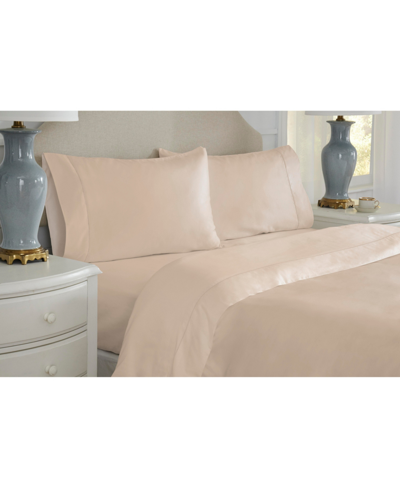 Pointehaven 525 Thread Count Standard Pillow Cases Bedding In Champagne