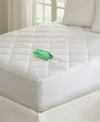 MADISON PARK QUIET NIGHTS QUILTED DIAMOND DOWN ALTERNATIVE WATERPROOF 300 THREAD COUNT COTTON SATEEN MATTRESS PAD