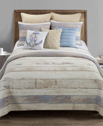 American Heritage Textiles Bleached Boardwalk Quilt 3 Piece Set, King In Multi