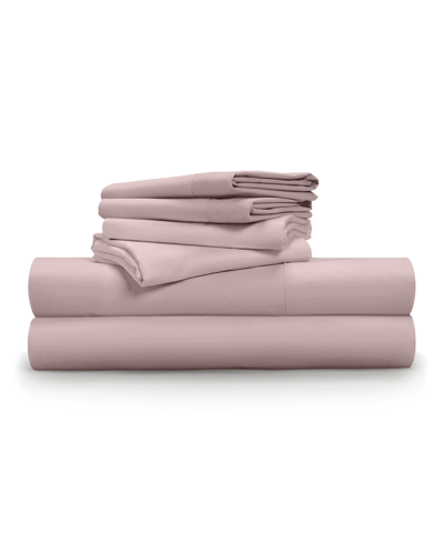Pillow Gal Luxe Soft & Smooth 6 Piece Sheet Set, King In Pink