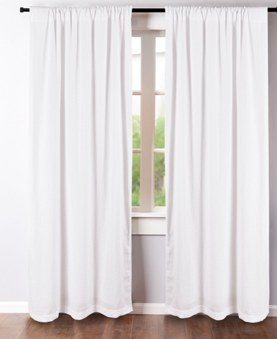Levtex Washed Linen Relaxed Solid Window Panel Set, 50" X 84" In White