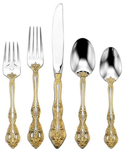 Oneida Golden Michelangelo 20 Piece Flatware Set, Service For 4 In Stnls Gold