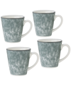 Noritake Colorkraft Essence 4 Piece Mug Set, 12 oz In Onyx
