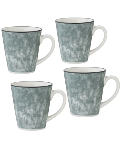 Noritake Colorkraft Essence 4 Piece Mug Set, 12 oz In Onyx