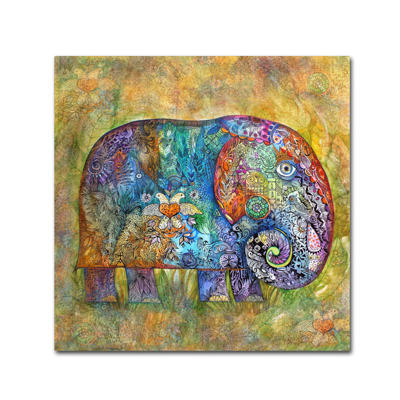 Trademark Global Oxana Ziaka 'runes Elephant' Canvas Art In Multi
