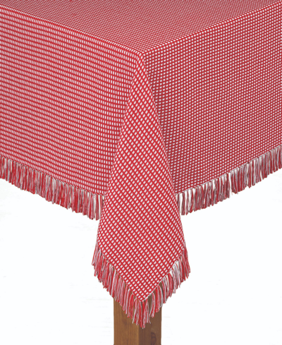 Lintex Homespun Red 100% Cotton Tablecloth 52"x70"