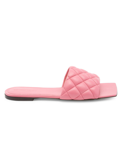 Bottega Veneta Women's Quilted Slide Sandals In Pink