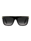 Marc Jacobs Rectangle Acetate Sunglasses In Black