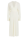 VICTORIA BECKHAM WOMEN'S SATIN WRAP-WAIST MAXI DRESS