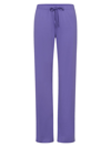 Hanro Cotton Deluxe Drawstring Lounge Pants In Violet Blue