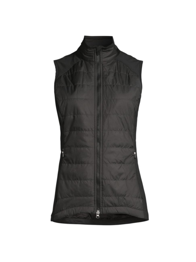 Zero Restriction Tess Full-zip Waistcoat In Black