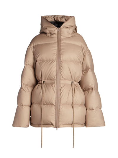 Acne Studios Orsa Ripstop Puffer Coat In Mushroom Beige