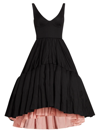 JASON WU COLLECTION WOMEN'S V-NECK TIERED COCKTAIL DRESS
