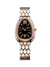 Bvlgari Women's Serpenti Seduttori Stainless Steel, 18k Rose Gold, & Diamond Bracelet Watch