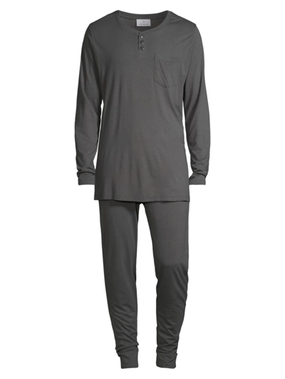 Cosabella 2-piece Bella Henly Pajama Set In Anthracite