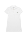 Lacoste Kids' Little Girl's & Girl's Cotton Pique Polo Dress In White