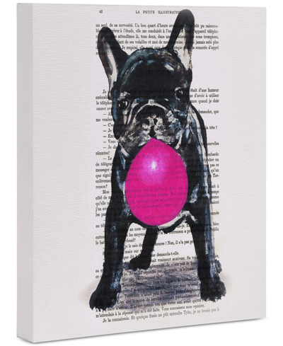 Deny Designs Coco De Paris Bulldog With Bubblegum 8" X 10" Canvas Wall Art