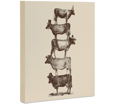 Deny Designs Florent Bodart Cow Cow Nuts Art Canvas 8x10"