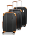 MIAMI CARRYON COLLINS 3 PIECE EXPANDABLE RETRO SPINNER LUGGAGE SET