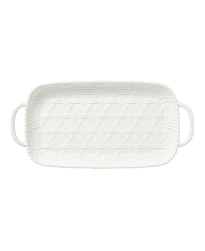 Lenox Wicker Creek Handled Tray In White