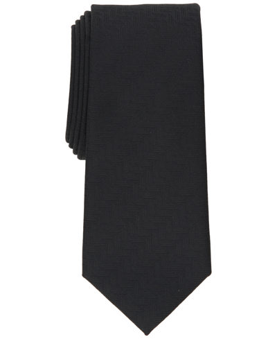 Alfani Men's Slim Geometric Tie, Created For Macy's In Black
