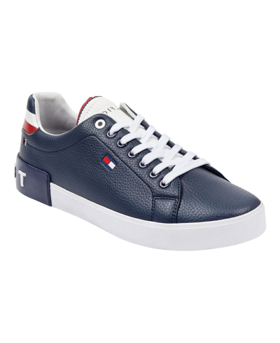 Tommy Hilfiger Men's Rezmon Lace Up Low Top With H Logo Sneakers Men's Shoes In Navy
