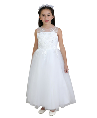 Us Angels Little Girls The Riley Communion Dress In White