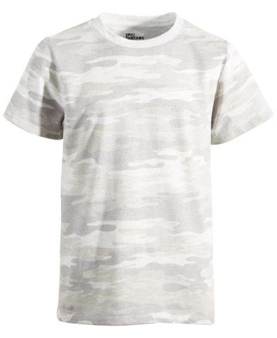 Epic Threads Kids' Little Boys Camo-print T-shirt, Created For Macy's In Light Grey Hthr