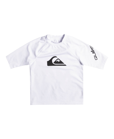 Quiksilver Babies' Toddler Boys All Time Short Sleeve Rash Guard In White
