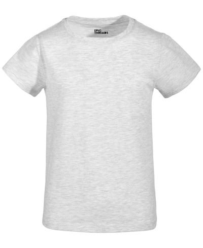 Epic Threads Kids' Toddler & Little Girls Basic T-shirt, Created For Macy's In Light Grey Hthr