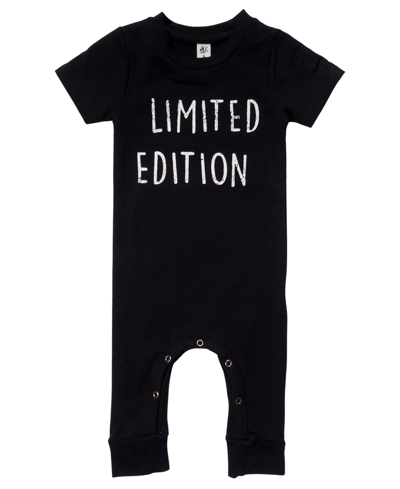 Earth Baby Outfitters Baby Neutral Short Sleeve Romper In Black/limited