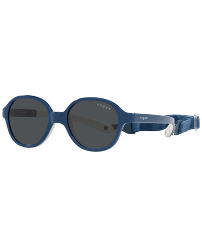 Vogue Jr Kids Unisex Sunglasses, Vj2012 (ages 0-3) In Blue On Rubber Cream