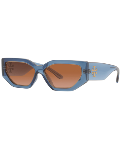 Tory Burch Women's Sunglasses, Ty9070u In Transparent Blue