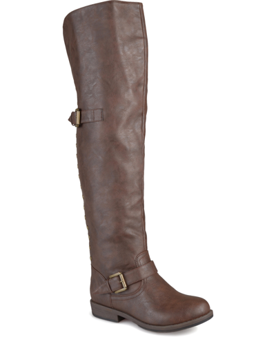 Journee Collection Women's Kane Boots In Brown