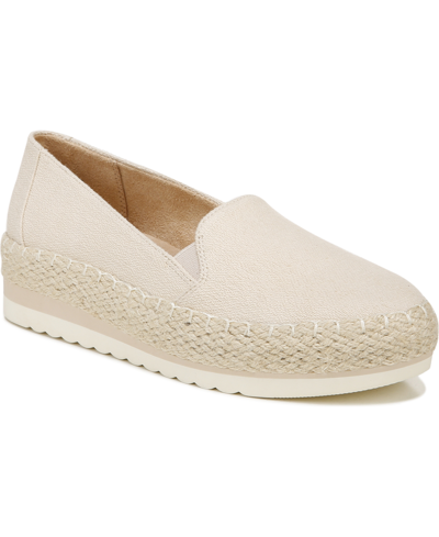 Dr. Scholl's Discovery Womens Platform Comfort Espadrilles In Oyster Grey Microfiber