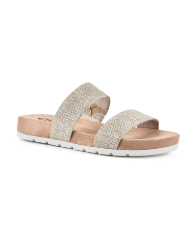 Cliffs By White Mountain Tahlie Slide Sandal In Gold Glitter