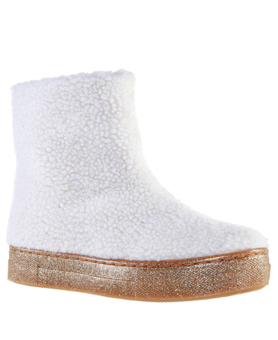 Nina Toddler Girls Palva Sneaker In Ivory Sherpa