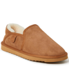 Dearfoams Fireside By Dearfoam Men's Hobart Genuine Shearling Closed Back Slippers Men's Shoes In Brown