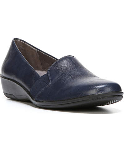 Lifestride Isabelle Slip-on Loafers In Lux Navy Faux Leather