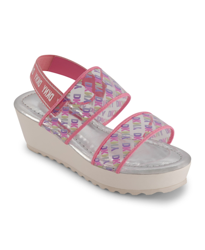 Dkny Little Girls Wedge Sandals In Multi