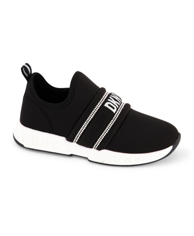Dkny Kids' Little Girls Slip On Sneakers In Black