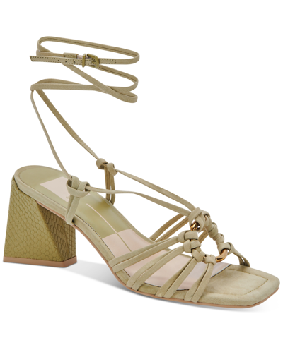 Dolce Vita Women's Kash Lace-up Dress Sandals In Green