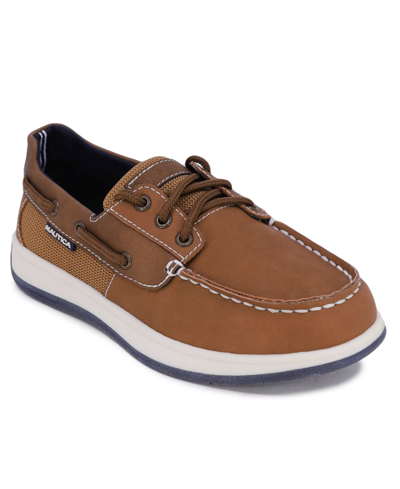 Nautica Little Boys Teton Boat Shoes In Dark Tan