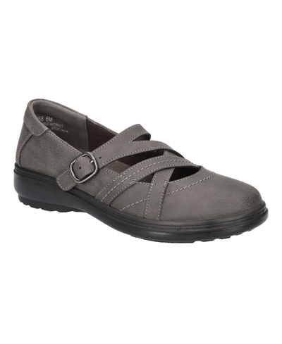 Easy Street Women's Wise Mary Janes Comfort Shoe In Grey/ Gore