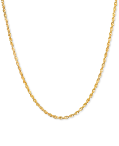 Macy's Sparkle Rope 20" Chain Necklace (2mm) In 14k Gold In Yellow Gold