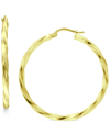 Giani Bernini Twist Hoop Earrings In 18k Gold Plated Sterling Silver Or Sterling Silver Created For Macys In Gold Over Silver