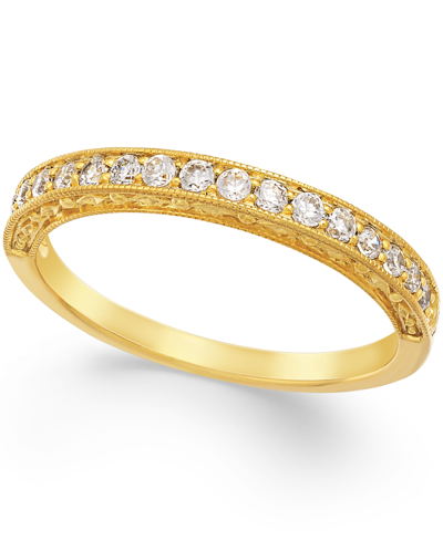 Macy's Diamond Milgrain Band (1/4 Ct. T.w.) In 14k Gold Or 14k White Gold